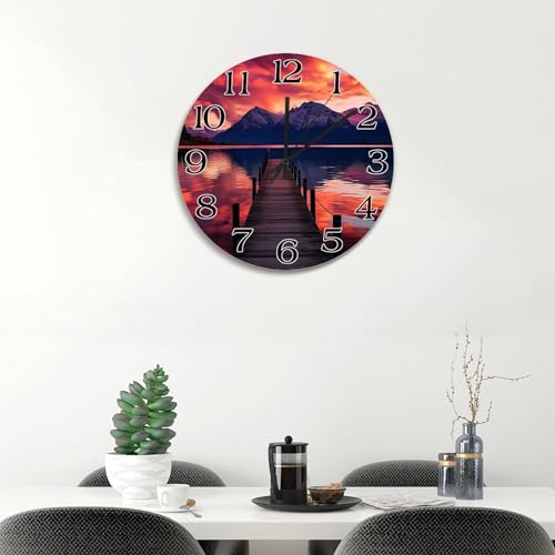 Horloge murale moderne silencieuse à piles de 38,1 cm pour décoration intérieure