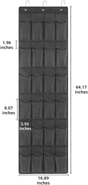 Miniatura 3 de Organizador colgante para puerta de armario, 6 estantes y 24 bolsillos para artículos esenciales para bebés, niñas, dormitorio, organizador de