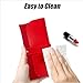 Glasses storage bag Travel sunglasses myopia glasses storage bag Fashion leather storage bag (Red)