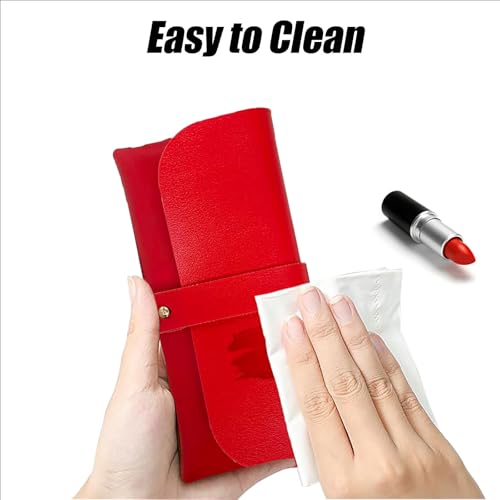 Image of Glasses storage bag Travel sunglasses myopia glasses storage bag Fashion leather storage bag
