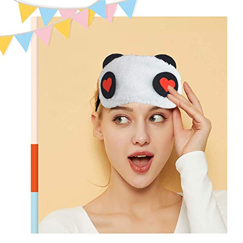 EleCharm 6PCS Cute Panda Sleep Mask Soft Plush Eyeshade Eyepatch Travelling Blinfold Mask - Image 6