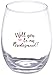 Kate Aspen Will You Be My Bridesmaid Pink Heart Stemless Wine Glass (Set of 4) 15 Oz.