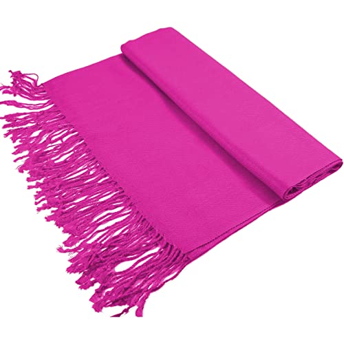 Glory Max Women Large Soft Silky Pashmina Shawl Wrap Scarf in Plain Solid Colors3