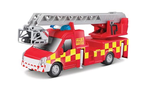 Camion de pompier miniature Bburago avec échelle télescopique véhicule urgence 3 ans