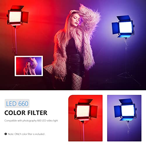 Neewer 8-Pack Lighting Color Filter Tansparent Color Correction Filter In 8 For Neewer 660 Led Video Light, 6.57 X 8.54 Inches #TOP4