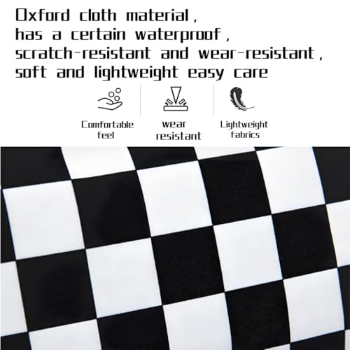 Checkered Black and White Backpack and Sling Bag Set4