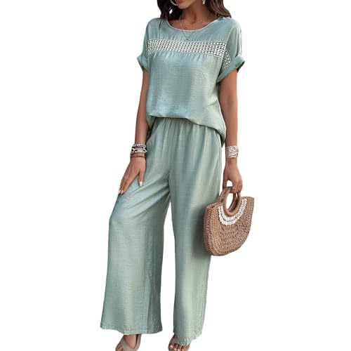 Catálogo para Comprar On-line Trajes de vestir para Mujer - 5 favoritos. 42 TcIFE Primavera y Verano Casual Moda Color sólido Pantalones de Manga Corta Traje