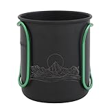 Olicamp Space Saver Camping Mug with Colored Grip and Etched Mountain Design, Nests Nalgene Bottle Inside, Lightweight and Compact, Perfect for Camping and Backpacking, Lime MTN, 24 Ounce