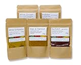 Afrika Gewürze Probierset -3, Ras el Hanout, Sumach gemahlen, Afrika Chicken, Pulbiber extra scharf, Afrikanisches Grillgewürz