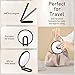 CLSEVXY Magnifying Handheld Mirror Double Sided, 1X 15X Magnification Hand Mirrors, Travel Folding Hand Held Mirror, 360°Rotation Pedestal Makeup Vanity Mirror