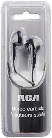 RCA HP156BK Stereo Earbuds 13mm Drivers (Black)