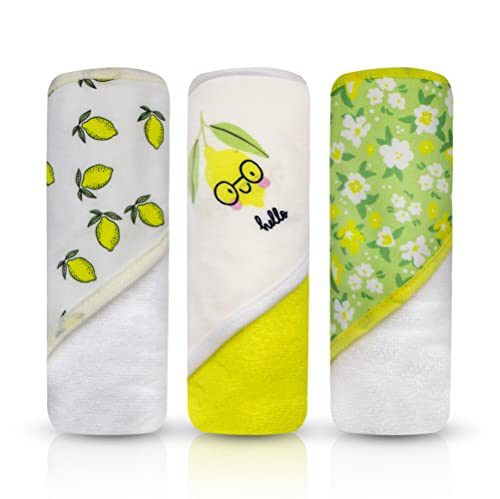 Image of MODERN BABY 3 Pack Hooded Baby Bath Towel Set for Newborns Infants & Toddlers, Boys & Girls Baby Hooded Towels