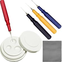 6 in 1 Watch Oil Kit, Watch Repair Tool Kit with 4 Different Size Oilers Pen Needle, 1 Oil Cup and Cleaning Cloth, Applicable for Watchmaker Wristwatches Clocks Repair
