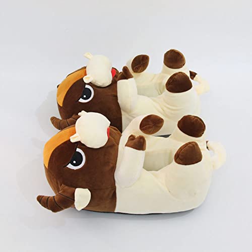Chaussons vache drôles idée cadeau unisexe taille unique