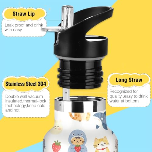 Botella térmica de doble pared Yuiboo resistente para niños 4