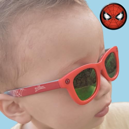 Arkaid Spider-Man Sunglasses for Baby 0-24m | Safe UV Protection | Flexible for Comfort | Includes Spider-Man Case and Easy Detachable Strap | Infant/Toddler2