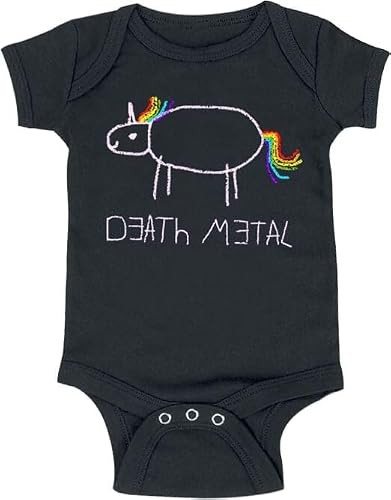 Death Metal Unisexe Body noir 86/92, 100% Coton,
