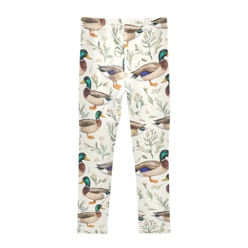 Funny Duck Girls' Leggings Toddler Doodles Kids Yoga Pants Dance Active Tights 4T2