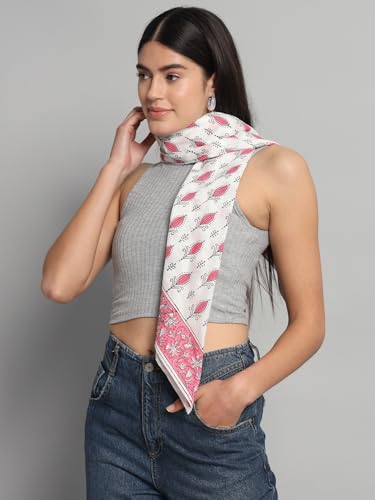 Image of Ravaiyaa - Attitude is everything Sanganer Hand Block Printed Scarves Pure Cotton Scarf Square Hijab Dupatta 40 inch X 40 inch Inch