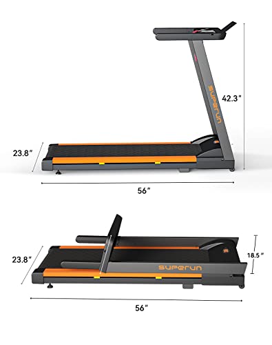 Superun Foldable Treadmills For Home, 3.0Hp Folding Treadmill With 12 Programs For Walking Jogging Running, Max 300 Lbs Capacity #TOP6