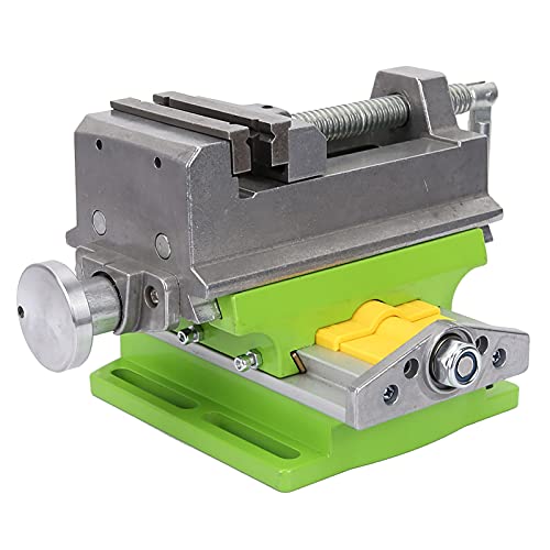 3" Cross Sliding Drill Press Vise Flat Tongs 2 Way X-Y Bench Clamp Multifunction Milling Worktable for Bench Drill,Other Power Tool Accessories