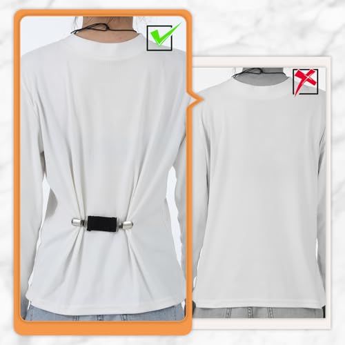 Image of 5 Pcs Retro Cinch Clip for Cardigans Sweater 3 Sizes Vintage Dress Clips Back Cinch Shirt Clips for Women Clothing Waist Tightener Stylish Shawl Cramp Elegant Style Brooch-Silver Gold Black White