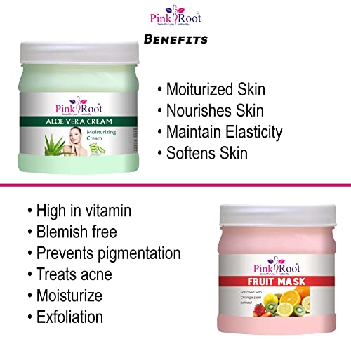 Image of Pink Root Aloe Vera Cream 500gm with Fruit Mask 500gm
