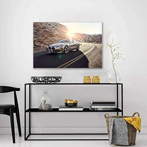 Toile voiture Silver Concept Berline d'exception | Impression murale grand format 80x120 - 3