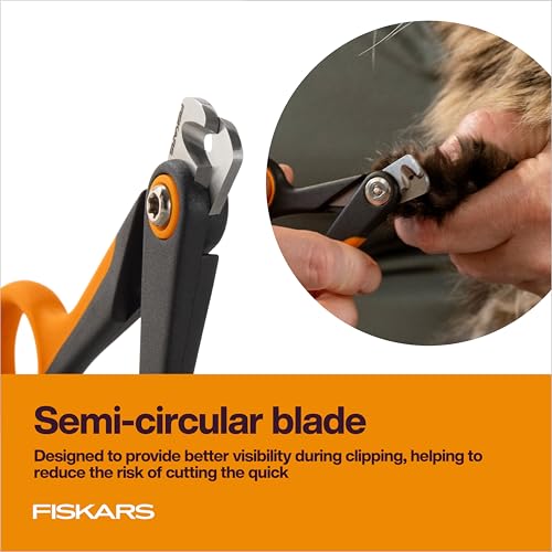 Image of Fiskars Pet Small Nail Clippers, Cat and Dog Trimmers for Grooming, 4.25 inch (Pack of 6)