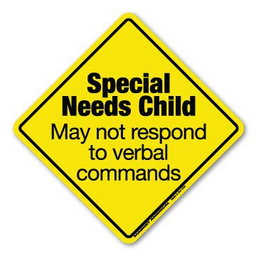 Special Needs Child Emergency Sticker (Non-Magnetic!)