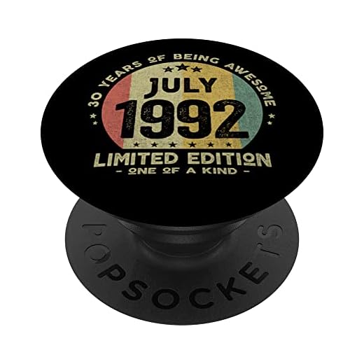 Regalo 30 años Cumpleaños Hombre Mujer - Julio 1992 PopSockets PopGrip Intercambiable