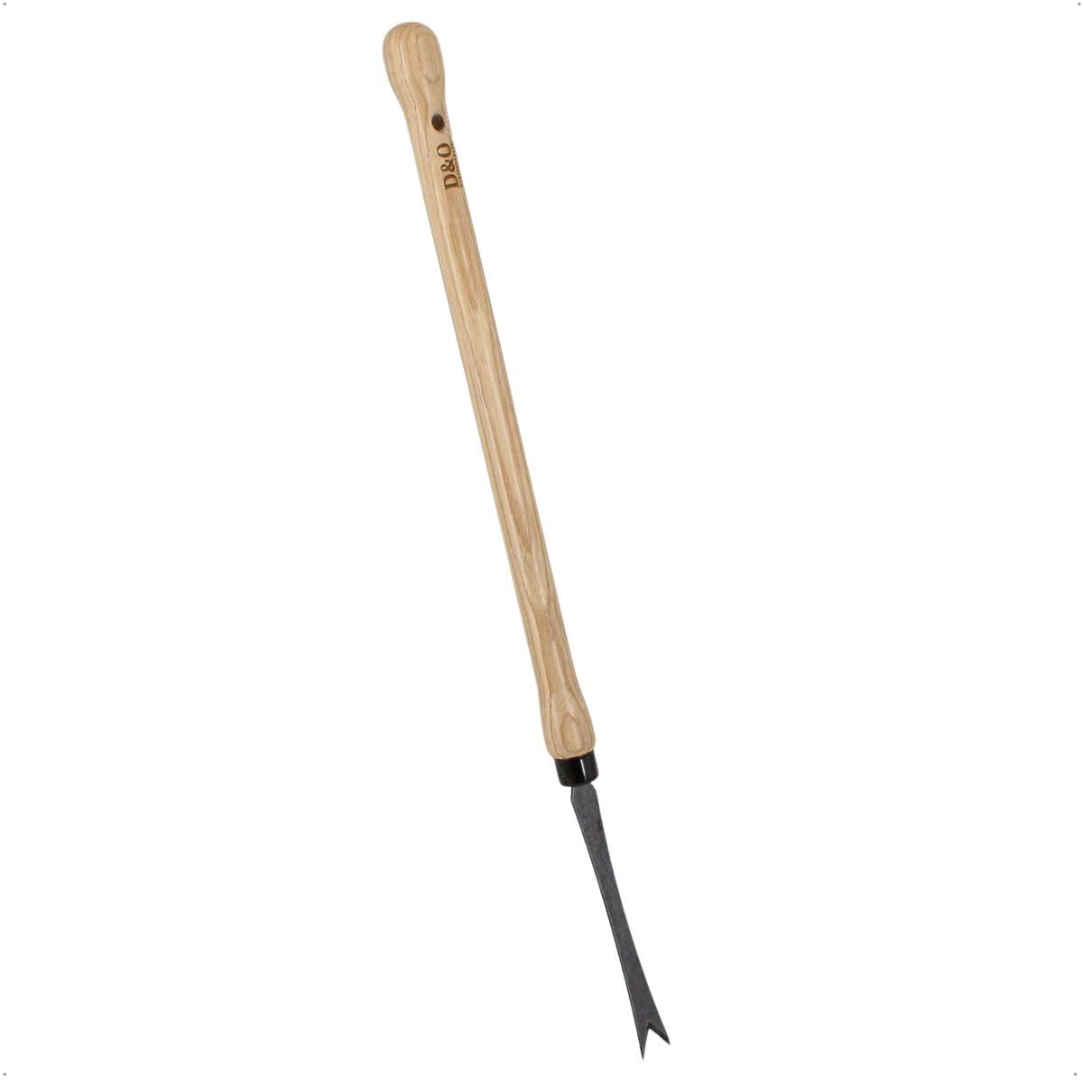D&O - Unkrautstecher geschmiedeter Borstahl - V-Form Distelstecher 65 cm