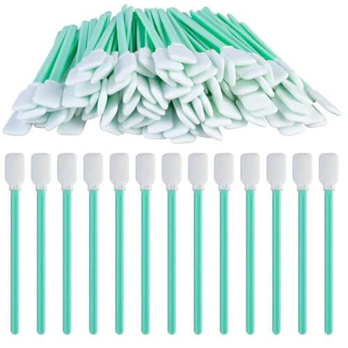 UEAVOID 50 Unidades Bastoncillos de Limpieza de Espuma Estériles Rectangulares para Impresoras de Inyección de Tinta Cámaras y Limpieza de Lentes