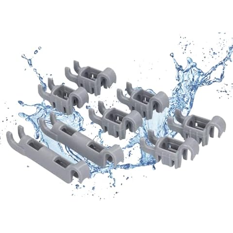 Lichtblau Bearing Clips for Dishwasher Bosch Siemens 611472 00611472 I Clamp Attachment Suitable for Folding Spikes Lower Basket I Basket Clips Dishwasher I Spare Parts Dishwasher Cover