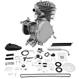 BRRIDE 80cc 2-Takt Fahrrad Motor Kit, Benzinmotor für Fahrrad mit CDI Zündung, 44 Zähne, Single Cylinder Zweitaktmotor, Fahrradmotor Benzin Motor für 26/28 Zoll Mountain-/Rennräder