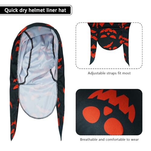 Image of DOCILA 3 Pcs Do Rags for Men Skull Cap Bandana Hat Breathable Helmet Linner Beanie
