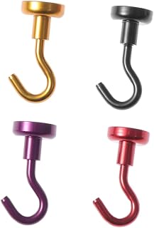 Mobestech 6pcs Magnet Hooks Magnetic Hooks Suction Cup Hook Hooks Magnetic Strong Metal Hooks Household
