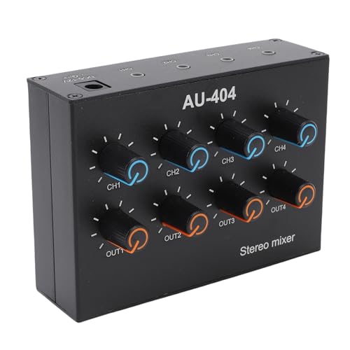 Mélangeur stéréo 4 canaux de sonorisation en alliage aluminium pour mixage audio