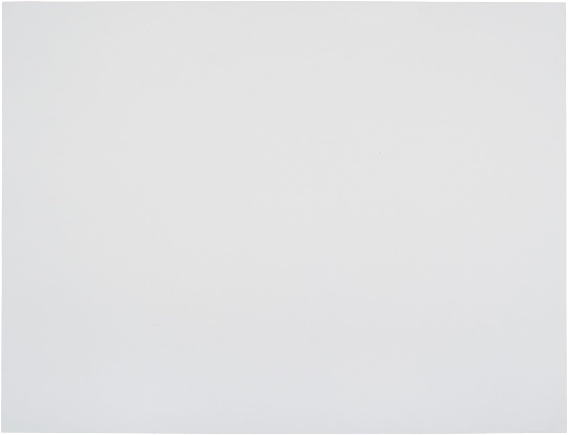 School Smart Railroad Poster Board Paper, 22 x 28 Inches, 4-Ply, White, Pack of 25