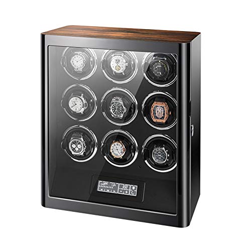 Zyy Automático Cajas Giratorias para Relojes, Quiet Mabuchi Motors, con Pantalla LCD...