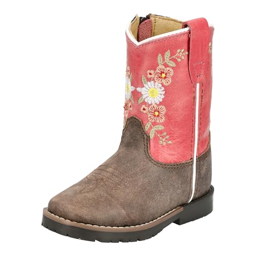 Image of Smoky Mountain Boots Toddlers' Autry Square Toe Leather Western Cowboy Boots