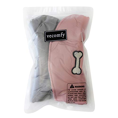 JoyDaog Hundemantel für kleine Hunde, wendbar, wasserdicht, warme Welpenjacke für den kalten Winter, Rosa und Grau, Größe XS