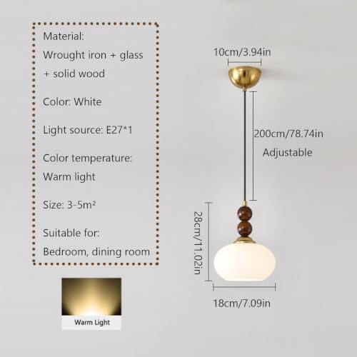 Lámpara colgante de cristal moderna color caramelo y blanco E27 5