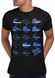 Shirt to Match Royal Black Jordan Retro 1 2 3 4 5 6 7 8 9 10 11 12 13 Sneakers, Men's Tee to Match Jordans