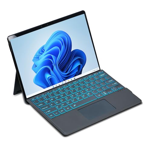 Teclado inalámbrico Surface Pro 8 9 10 X 11 funda tipo cubierta táctil retroiluminada 7