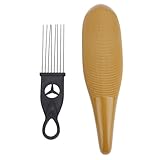 Guiro-Instrument, Guiro-Latin-Percussion-Instrument, Einzigartiges Fischförmiges Design, Metall-Guiro mit Guiro-Schaber, Kaffeefarbe, für Alle Arten von Partys und Bandauftritten