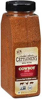 Cattlemen's Cowboy Rub, 27.25 oz - One 27.25 Ounce Container of Cowboy BBQ Rub with Hickory Smoke, Molasses and Coffee Flavor, Perfect for Brisket, Chicken or Beef