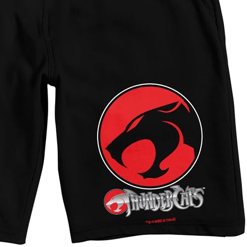 Thundercats Animated Series Title Logo Men's Black Lounge Shorts2
