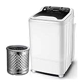 Lavatrice portatile, capacità 7 kg, rondella singola compatta con pompa di scarico, mini rondella da 400 W per appartamenti, dormitori e campeggio