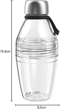 KeepCup Water Bottle, Reusable Lightweight Plastic Dual Opening with Leakproof Steel Cap, 18oz/530ml - Black